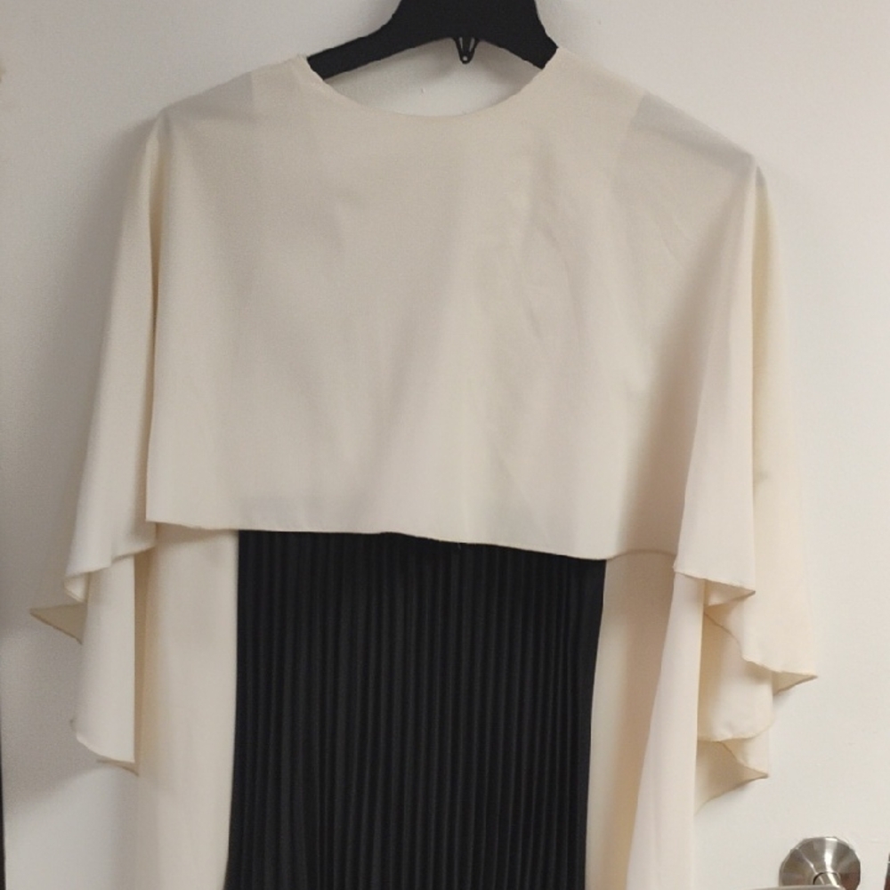 SHEIN Cream and Black Maxi Dress